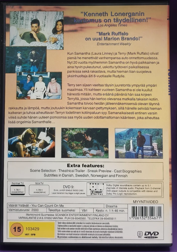 DVD) Väärät ystävät - You Can Count on Me (2000) SUOMIKANNET