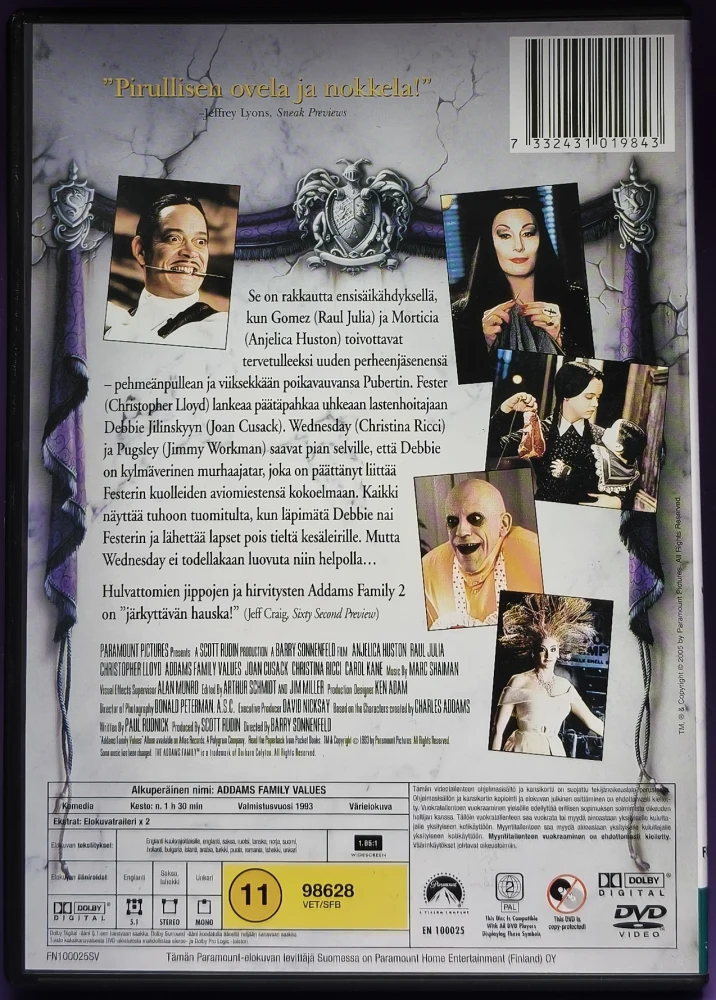 DVD) The Addams Family (2) II (1993) SUOMIKANNET