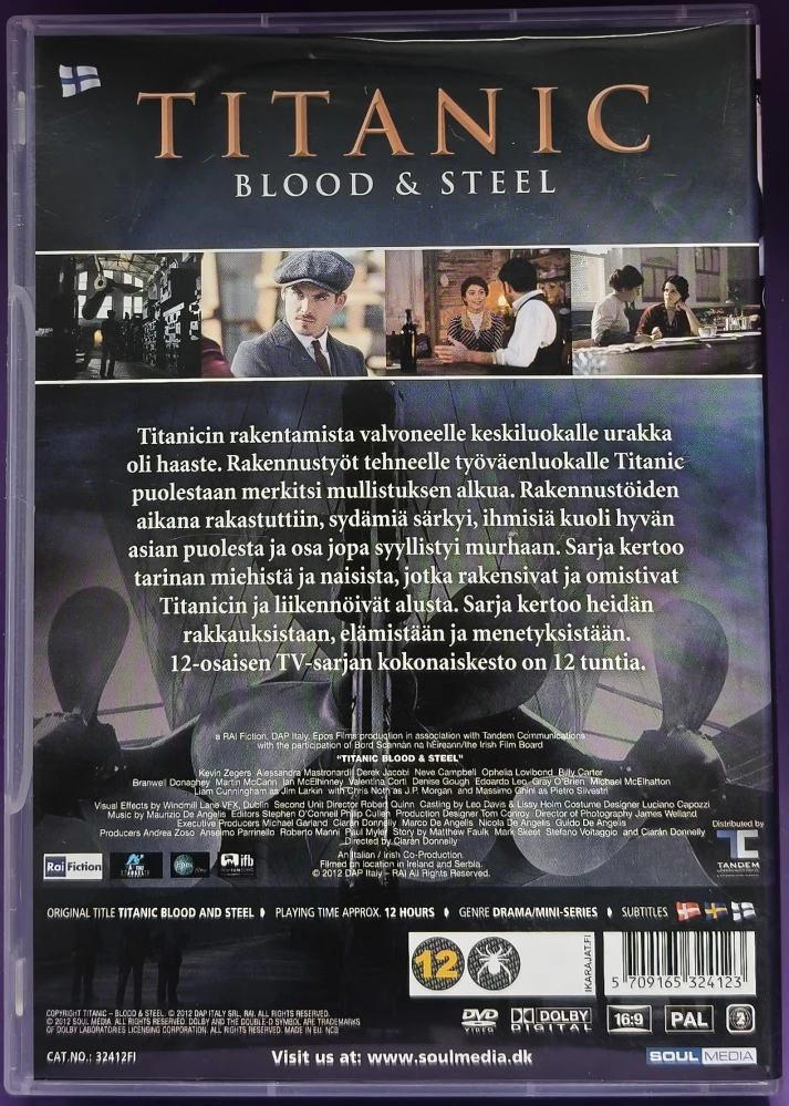 4 DVD) Titanic Blood & Steel (2012) 12-osainen TV-sarja