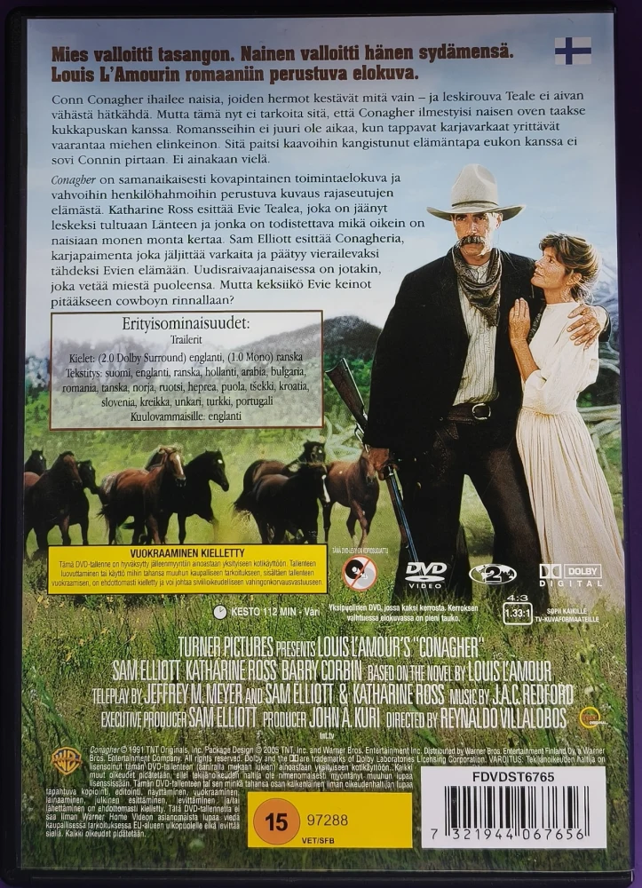 DVD) Sam Elliott: Conagher - Lännen Sankari (1991) SUOMIKANNET