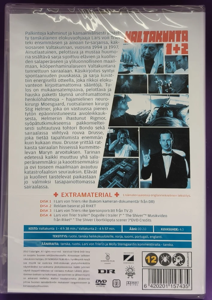 UUSI (4 DVD BOKSI)  Lars von Trier: Valtakunta 1+2 - Riget