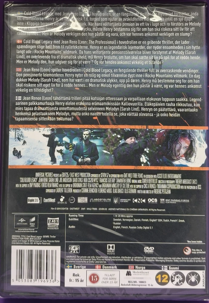 UUSI (DVD) Jean Reno: Cold Blood Legacy (2019)
