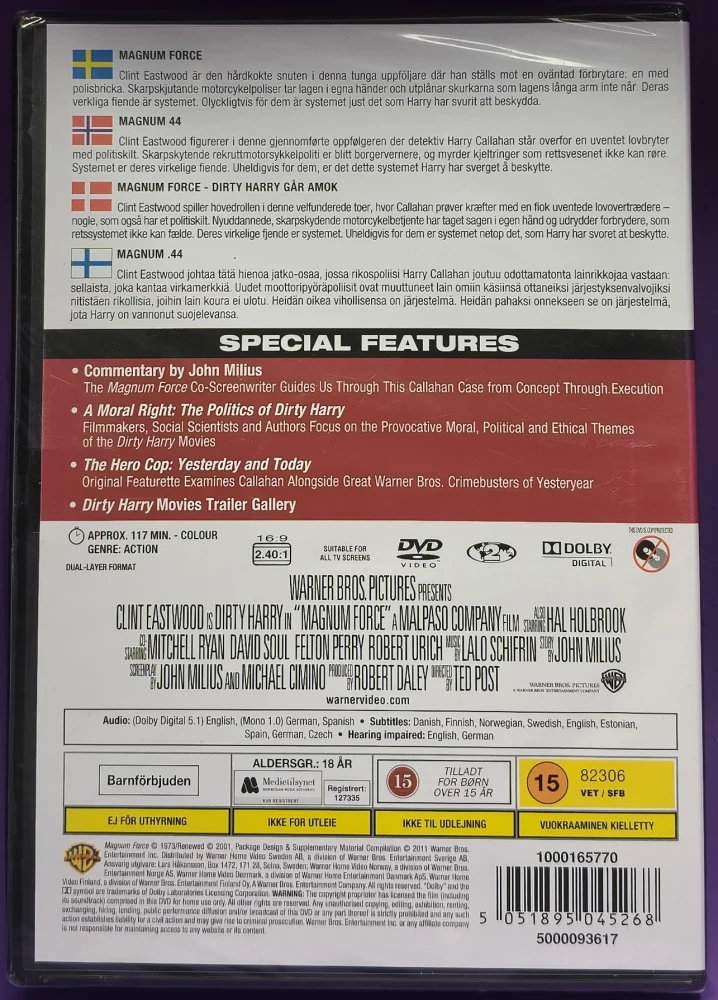 UUSI (DVD) Clint Eastwood: Magnum Force - Magnum .44 (1973)