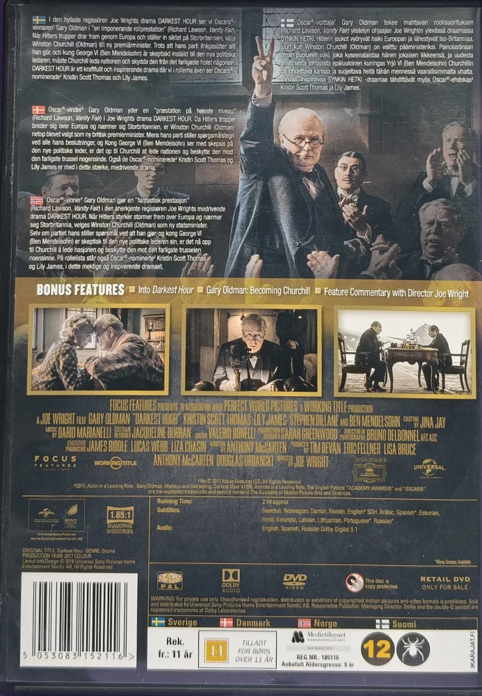 DVD) Gary Oldman: Darkest Hour (2017)