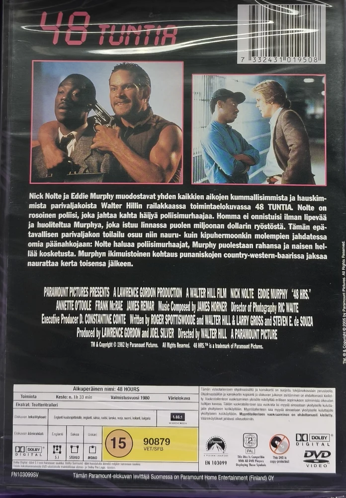 UUSI (DVD) Nick Nolte, Eddie Murphy: 48 tuntia (1980) SUOMIKANNET
