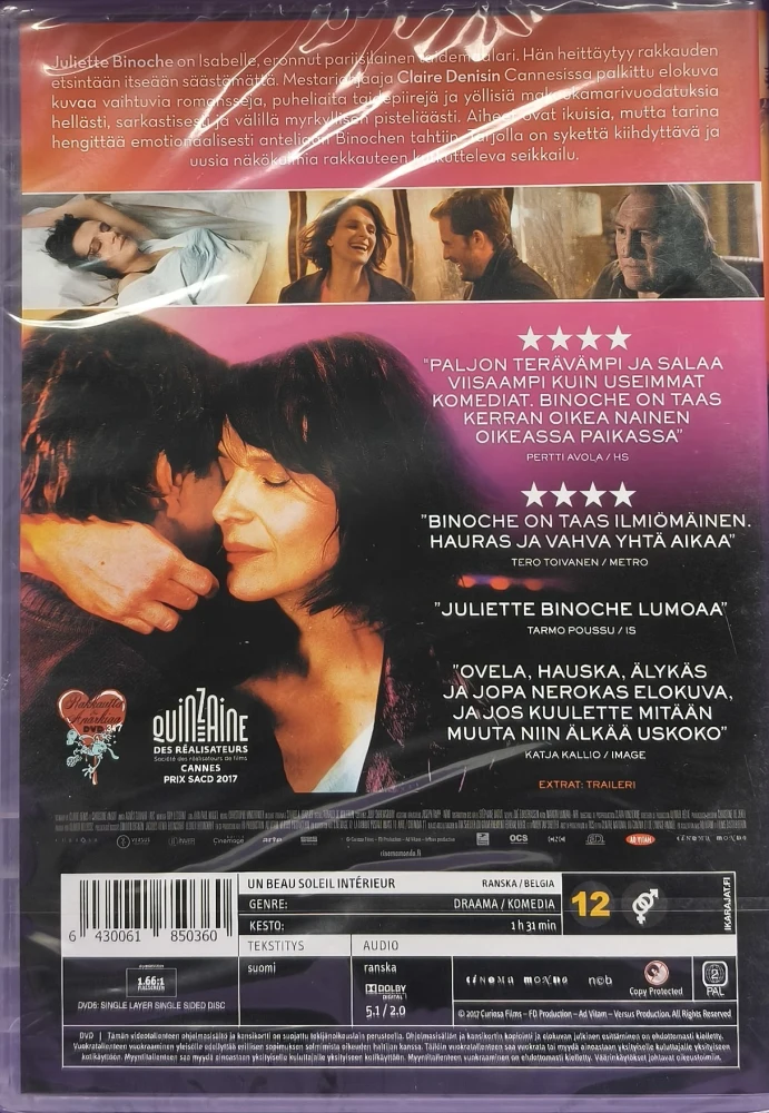 UUSI (DVD) Juliette Binoche: AURINKO SISÄLLÄNI (2018)