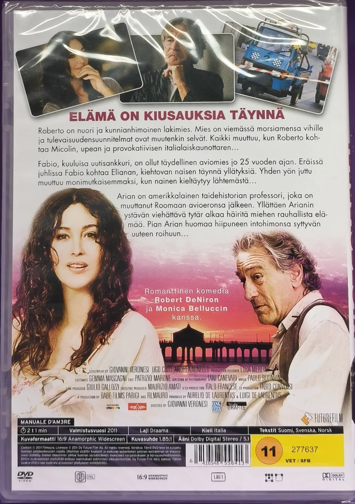 UUSI (DVD) Robert De Niro, Monica Bellucci: Kolme oppituntia rakkaudesta (2011)