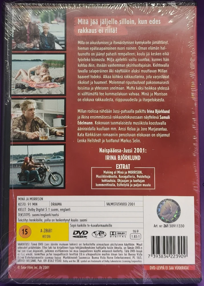 UUSI (DVD) Samuli Edelmann, Irina Björklund: Minä Ja Morrison (2001)