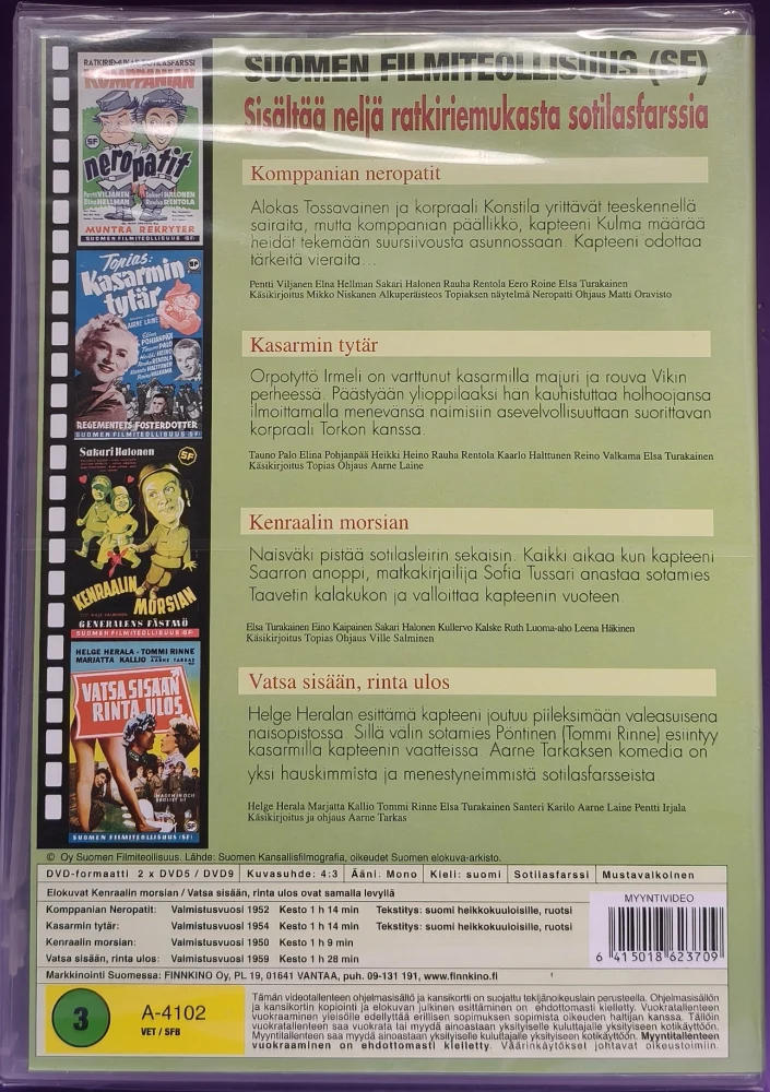 UUSI (3 DVD) SF: Elokuvaklassikot 9 (4 ELOKUVAA)