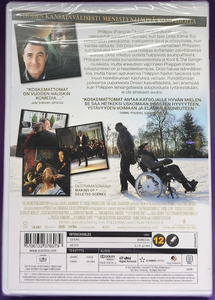 UUSI (DVD) Koskemattomat - Intouchables (2011) SUOMIKANNET