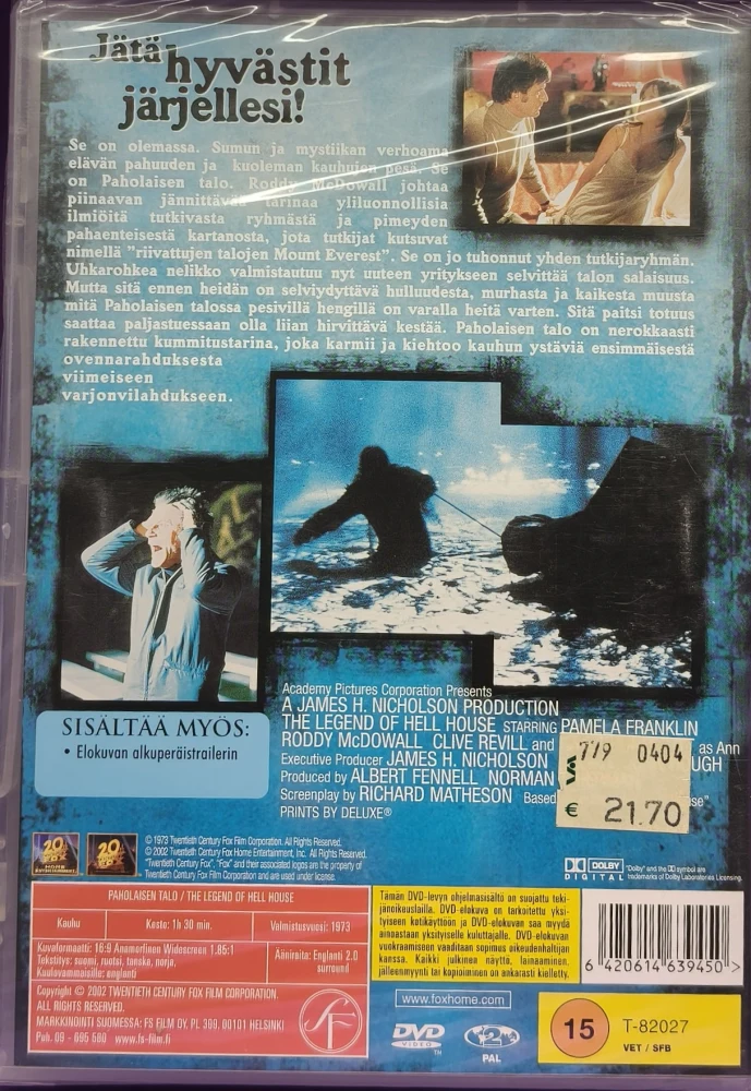 UUSI (DVD) Paholaisen talo (1973) SUOMIKANNET