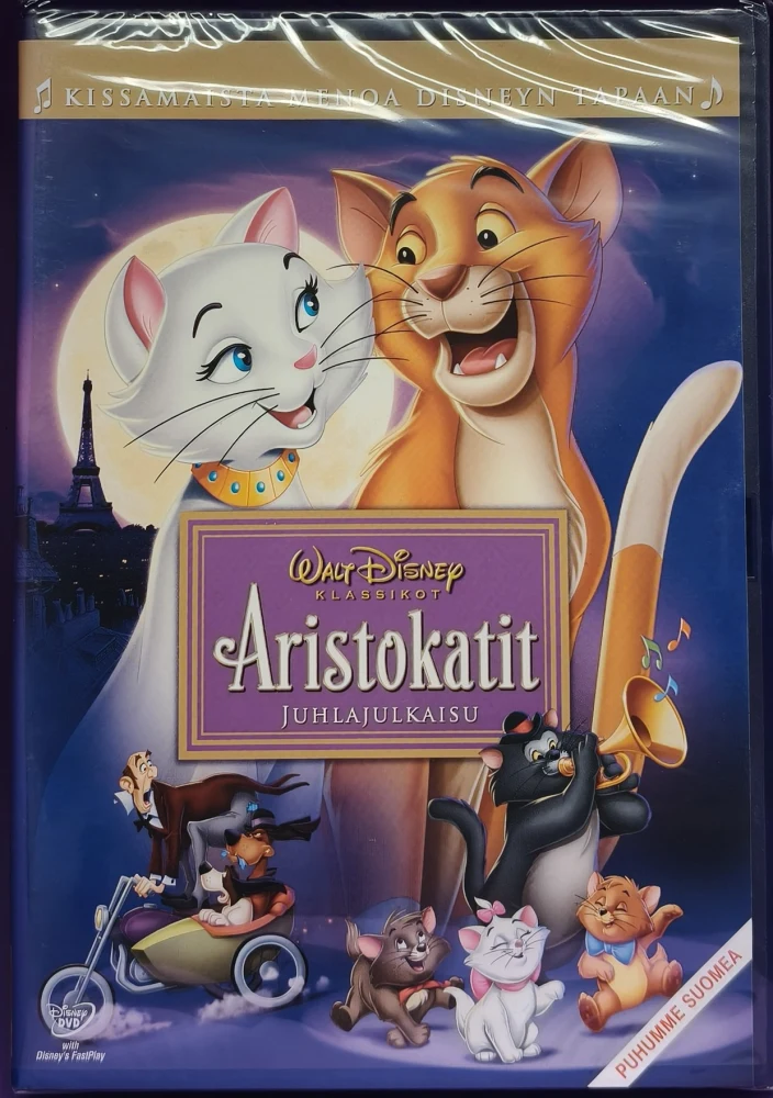 UUSI (DVD) Walt Disney Klassikko 20. Aristokatit (1970)