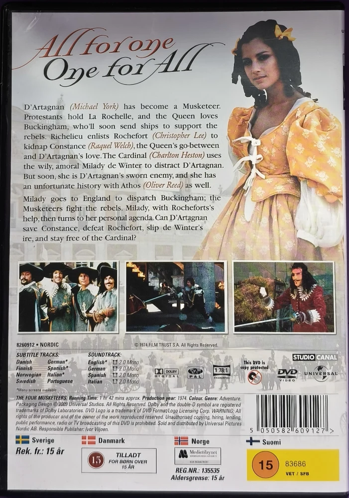 DVD) The Four Musketeers - Koston merkki (1974)