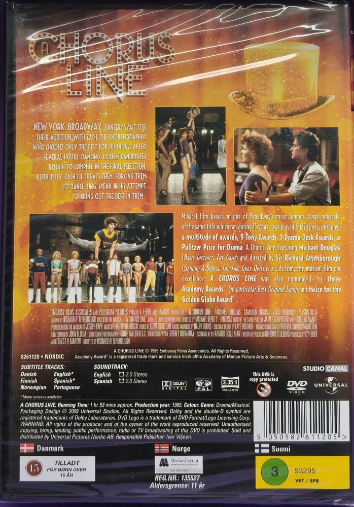 UUSI (DVD) Michael Douglas: A Chorus Line (1985)