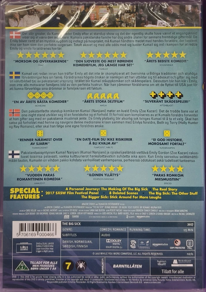 UUSI (DVD) Holly Hunter: The Big Sick (2017)