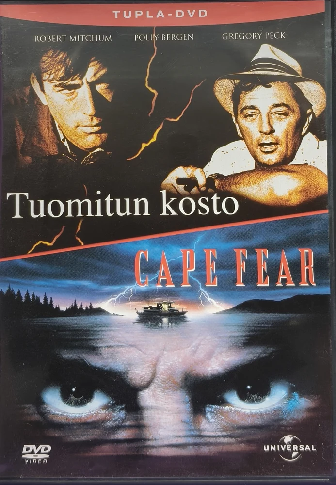2 DVD) Cape Fear - tuomitun kosto (1962) & (1991) SUOMIKANNET