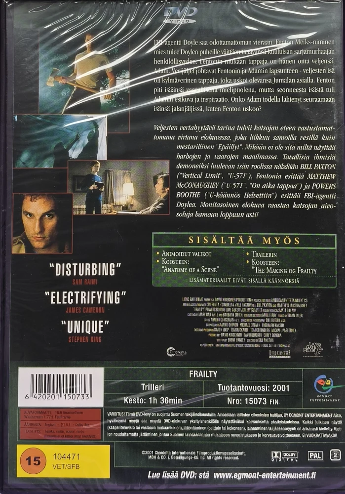 UUSI (DVD) Pahuuden Kosketus (2001) EGMONT