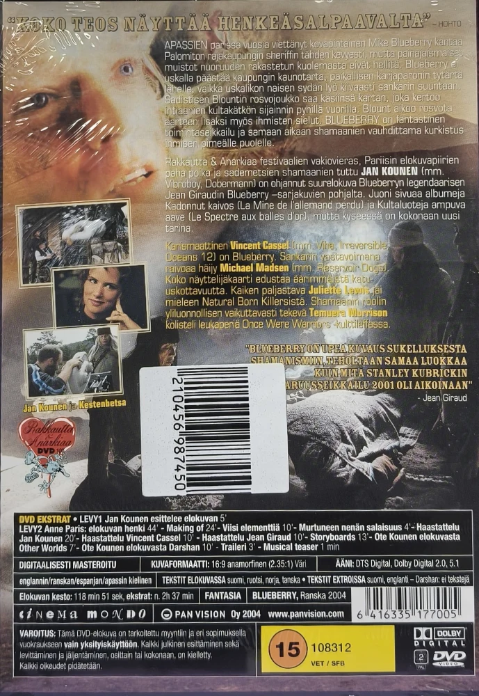 UUSI! (2 DVD) Vincent Cassel: Blueberry (2004) SUOMIKANNET