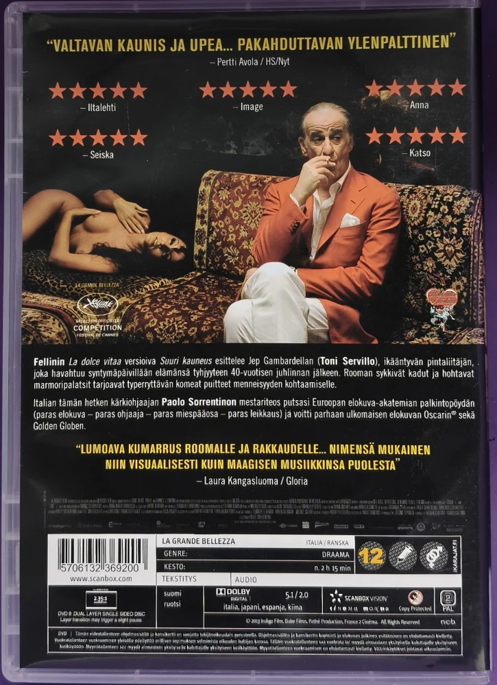 DVD) Paolo Sorrentino: Suuri kauneus (2013) SUOMIKANNET