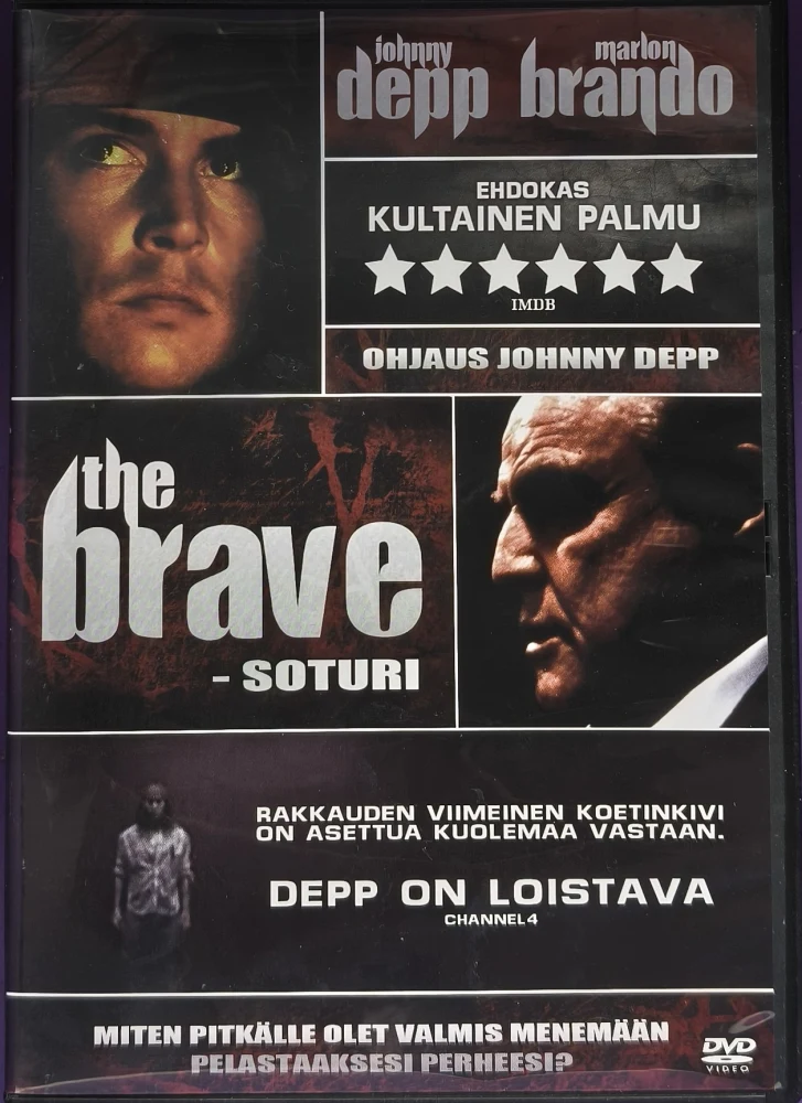 DVD) Johnny Depp, Marlon Brando: The Brave - Soturi (1997)
