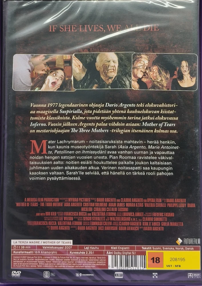 UUSI (DVD) Dario Argento: Mother of Tears (2007) SUOMIKANNET
