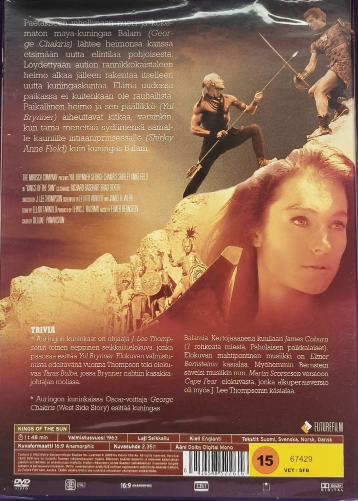 UUSI (DVD) Yul Brynner: Auringon kuninkaat - Kings of the Sun (1963)