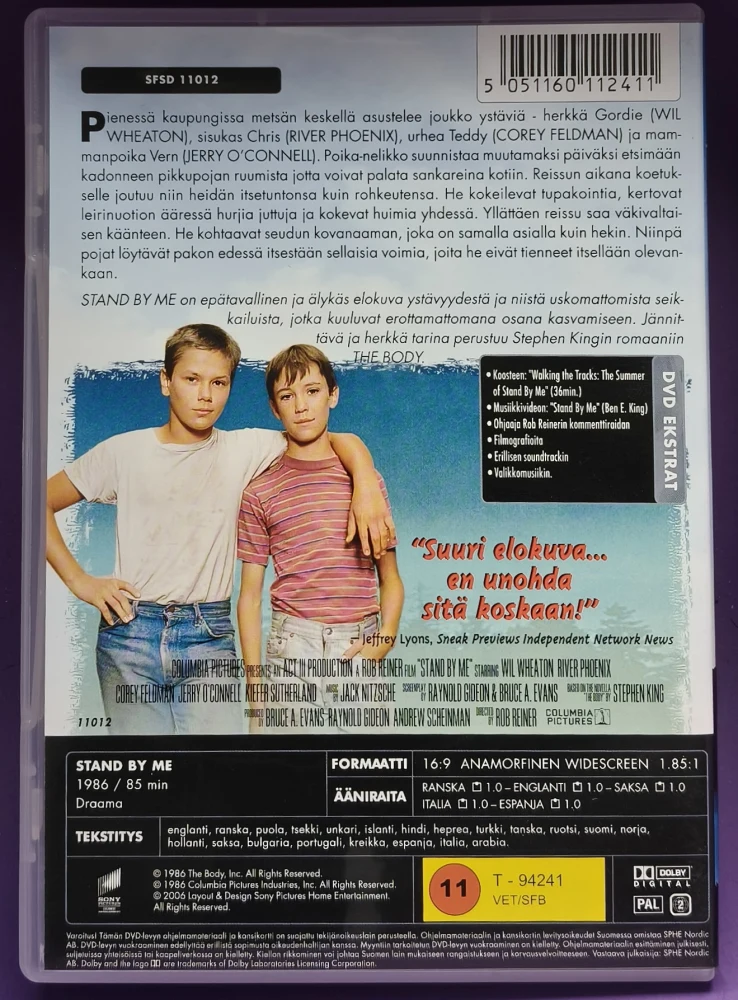 DVD) Stand By Me - Viimeinen Kesä (1986) SUOMIKANNET