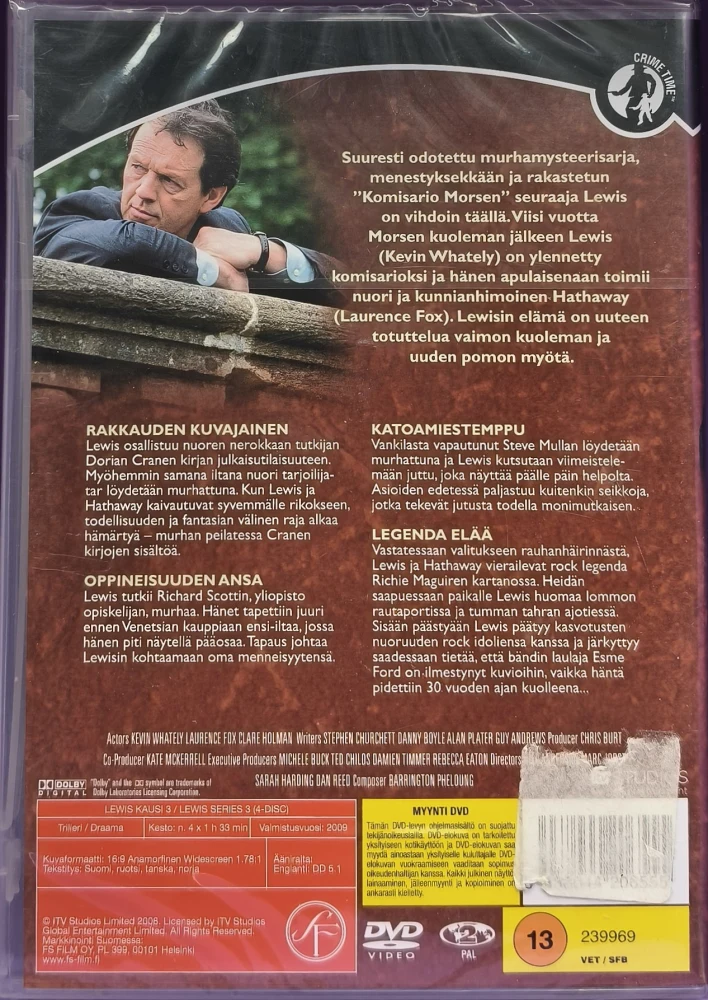 UUSI (4 DVD) Komisario Lewis - Kausi 3