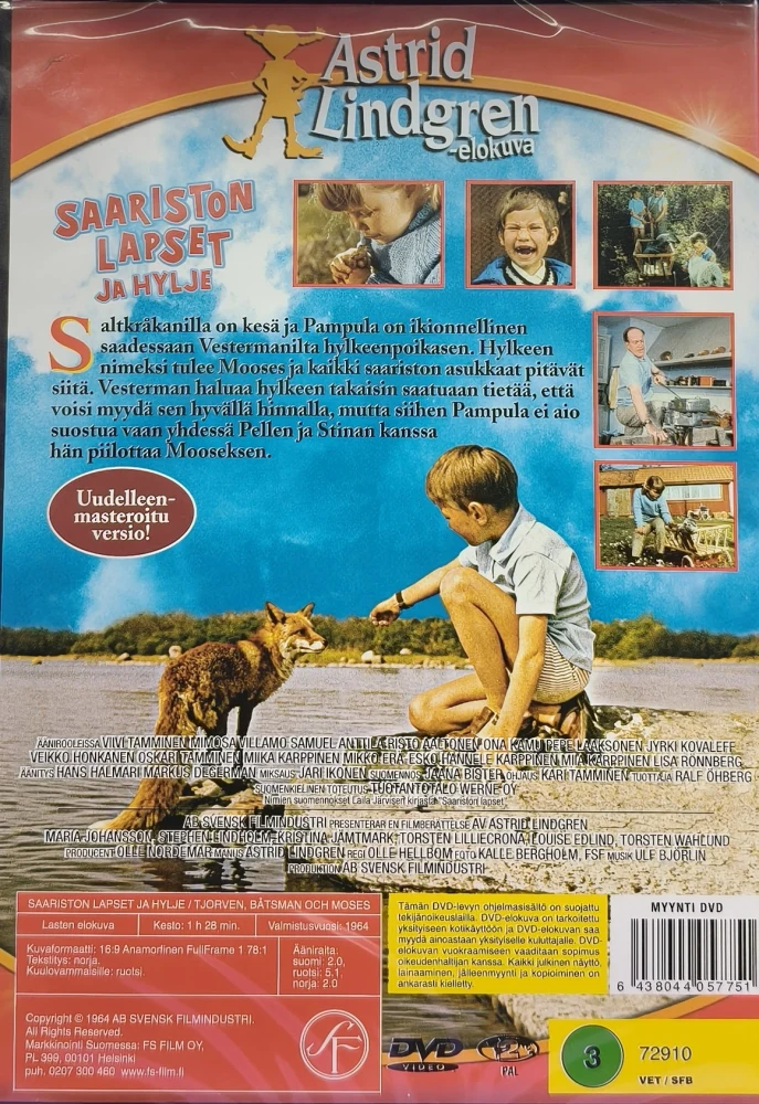 UUSI (DVD) Astrid Lindgren : Saariston lapset ja hylje (1964)