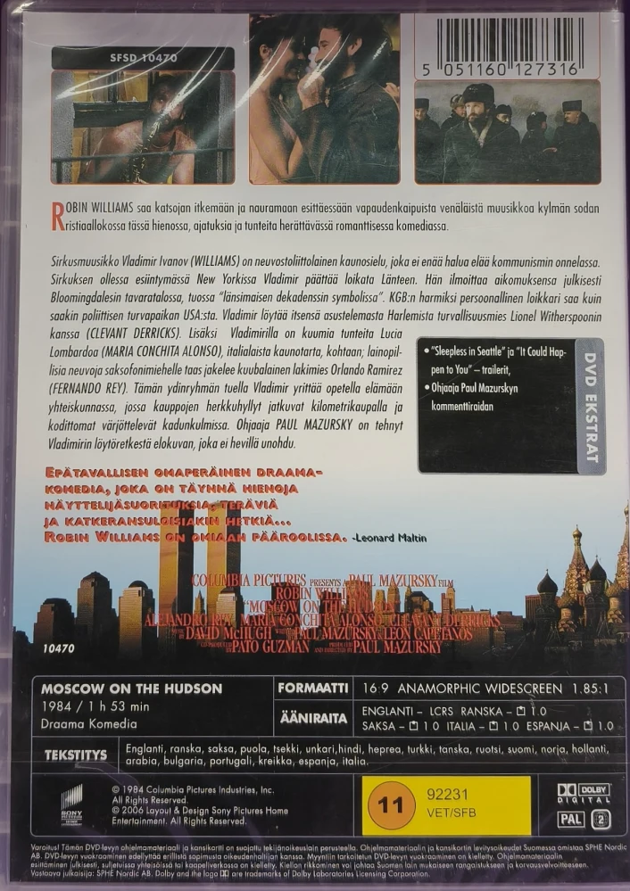 UUSI (DVD) Robin Williams: Neukku New Yorkissa (1984)