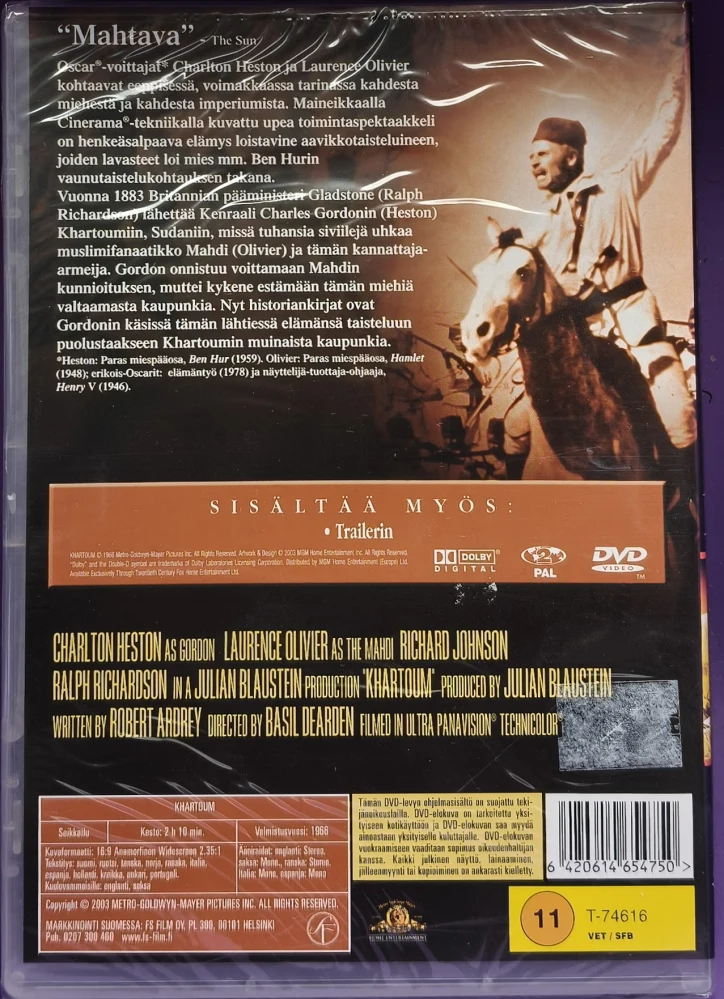 UUSI (DVD) Charlton Heston: Khartoum (1966)