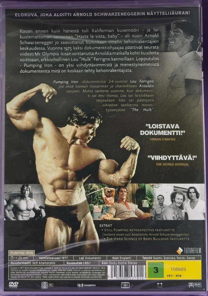 UUSI (DVD) Pumping Iron (1977) Arnold Schwarzenegger