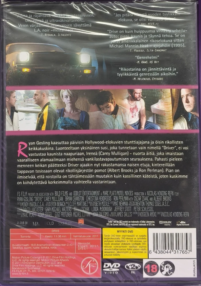 UUSI (DVD) Ryan Gosling: Drive (2011)