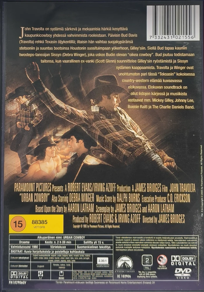 DVD)  John Travolta: Urban Cowboy (1980) SUOMIKANNET