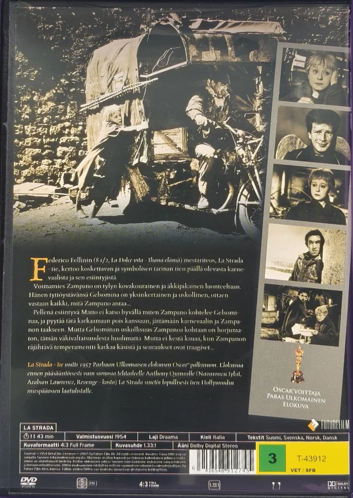 DVD) Federico Fellini: La strada - Tie (1955) SUOMIKANNET