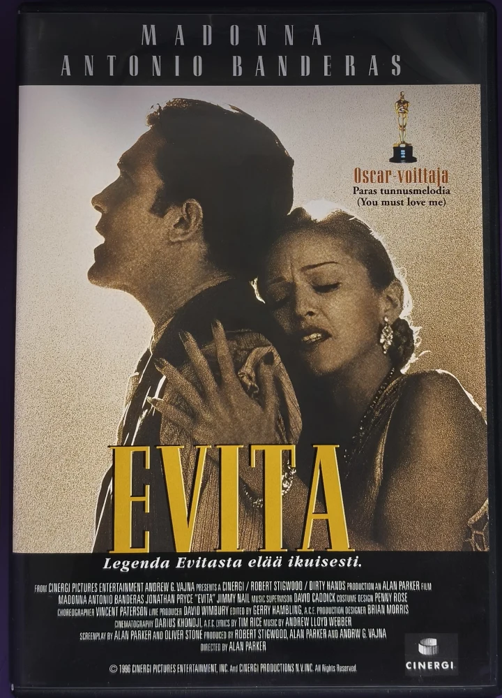 DVD) Madonna, Antonio Banderas: Evita (1996) SUOMIKANNET