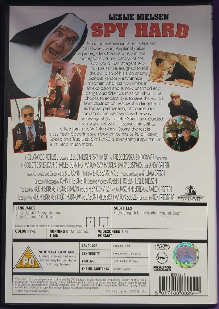 DVD) Leslie Nielsen: Spy Hard - lupa läikyttää (1996) SUOMITEKSTIT