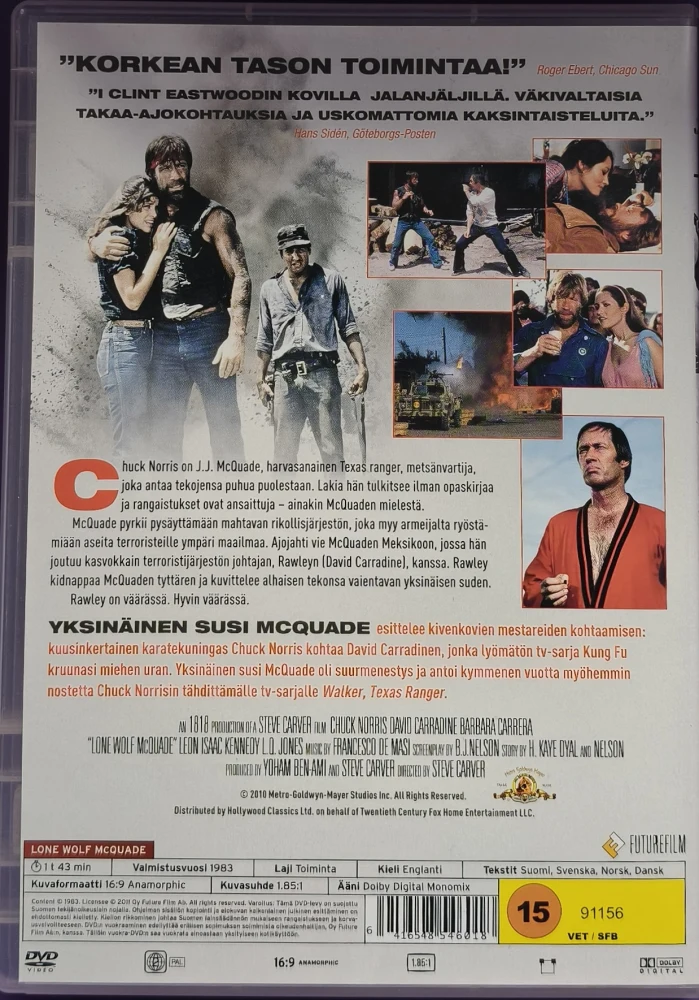 DVD) Chuck Norris: Yksinäinen susi McQuade (1983)