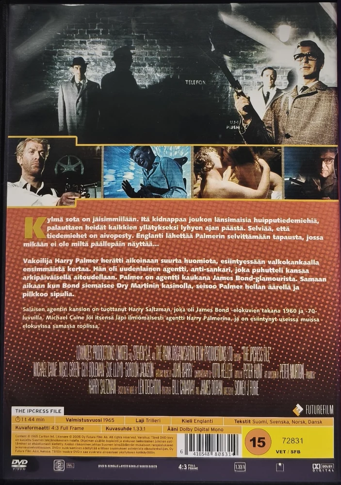 DVD) Michael Caine: Salaisen agentin kansio (1965) SUOMIKANNET