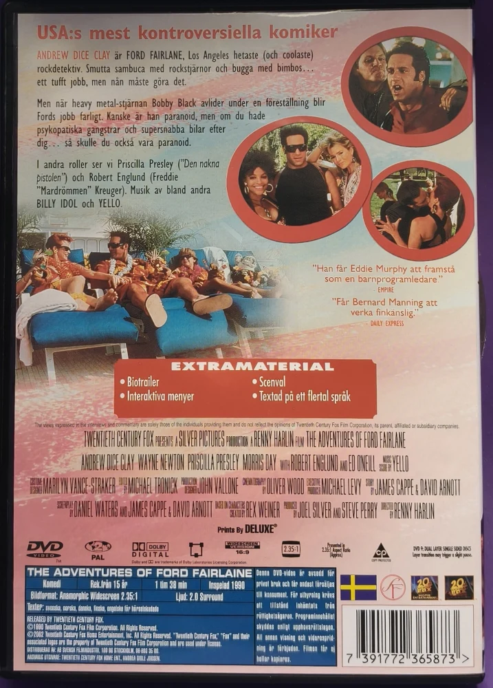 DVD) Renny Harlin: Ford Fairlane - rokkidekkari (1990) SUOMITEKSTIT