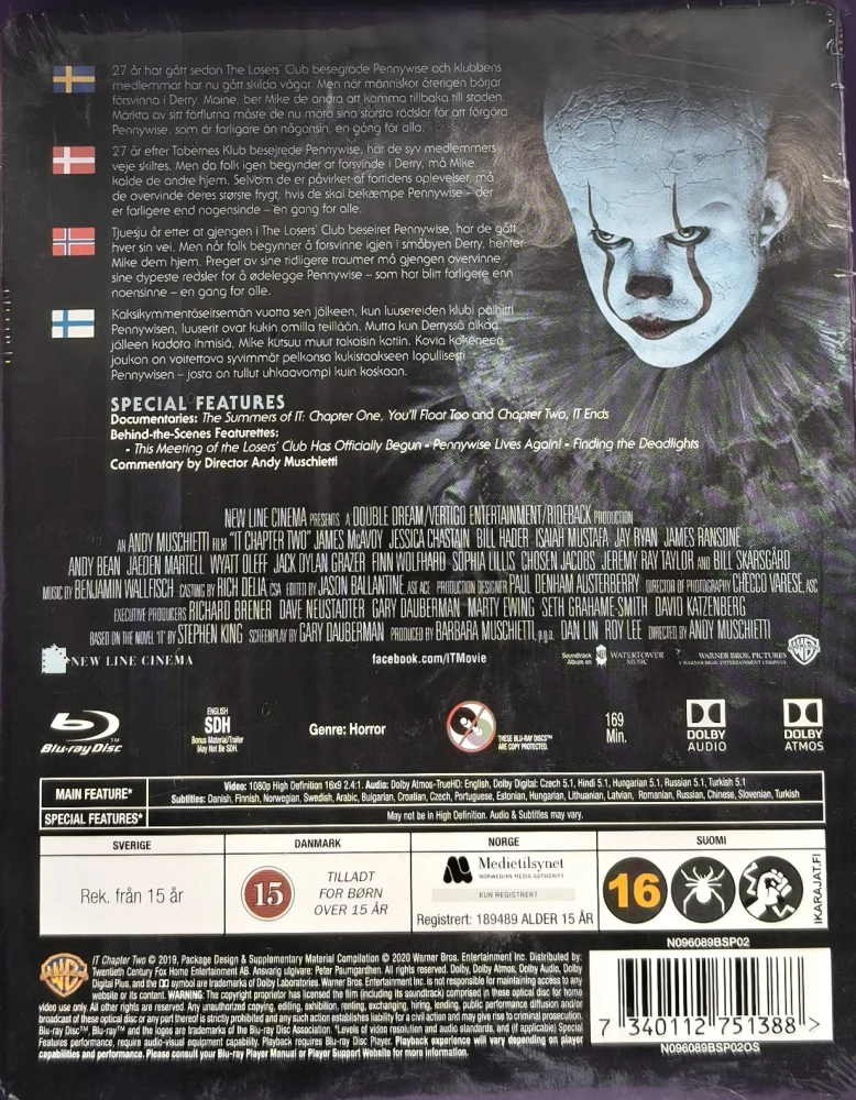 UUSI (BLU-RAY) IT: Chapter Two - Steelbook (2019) SUOMITEKSTIT