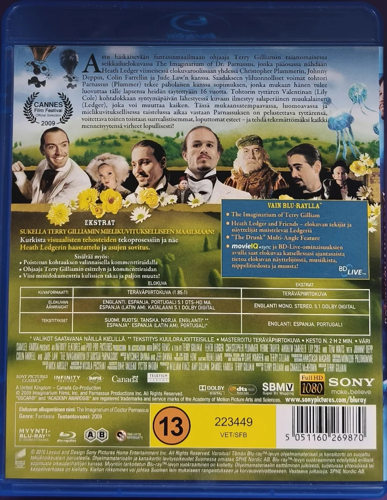 BLU-RAY) The Imaginarium of Doctor Parnassus (2009) SUOMIKANNET