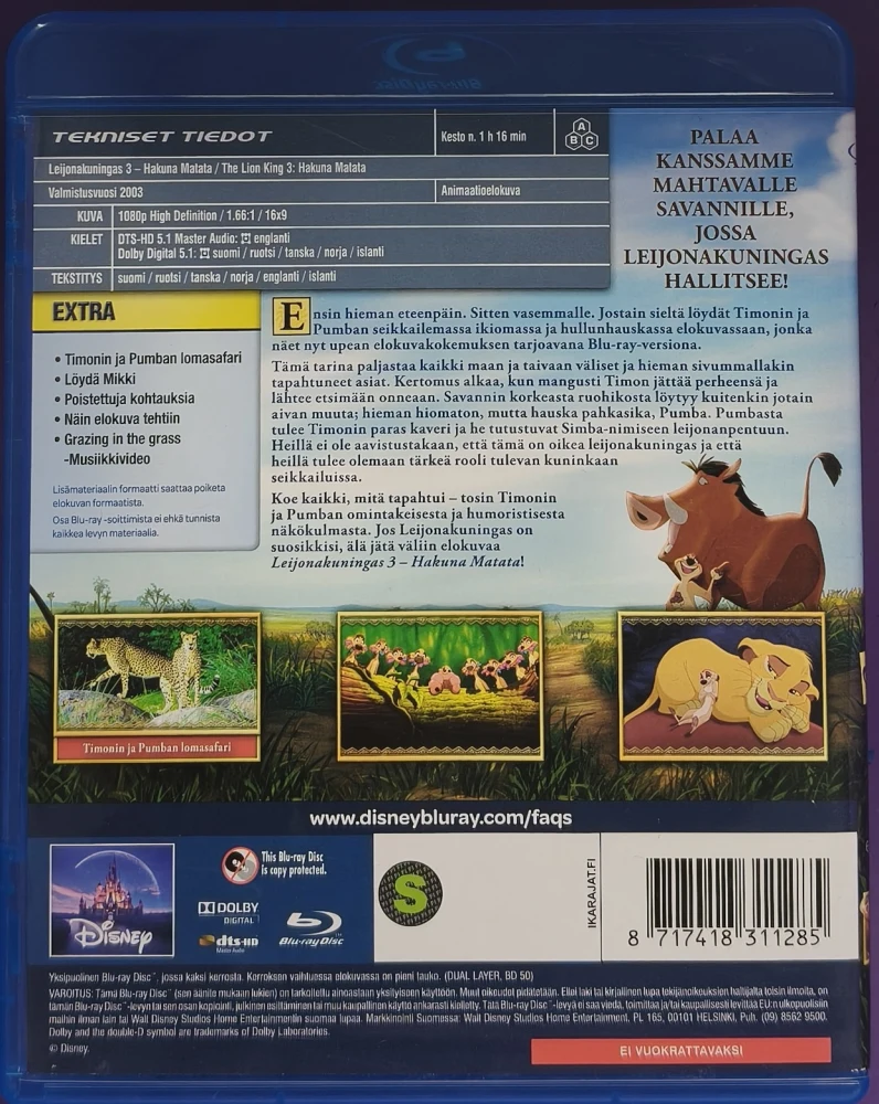 BLU-RAY) Leijonakuningas 3 (2003)