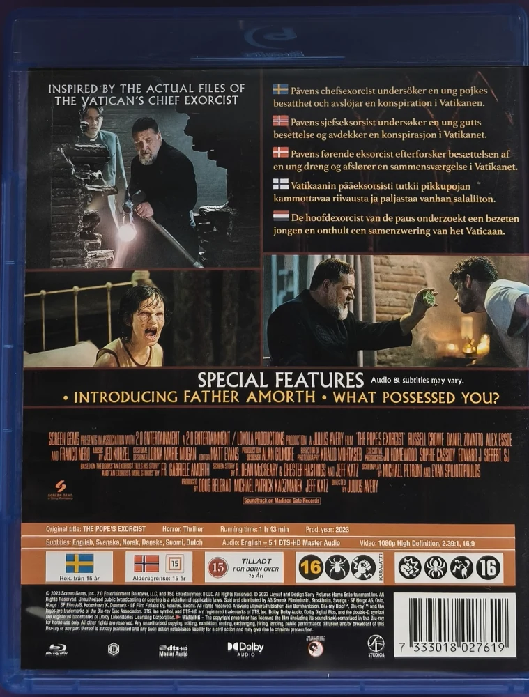 BLU-RAY) Russell Crowe: The Pope´S Exorcist (2023)