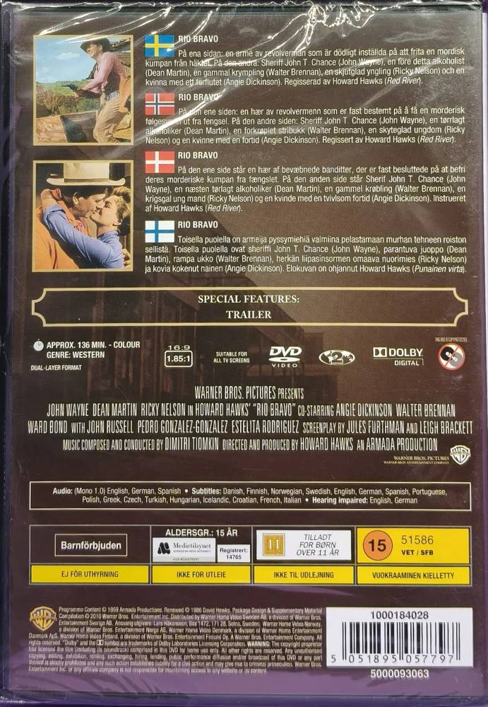 UUSI (DVD) John Wayne, Dean Martin: Rio Bravo (1959) SUOMIKANNET