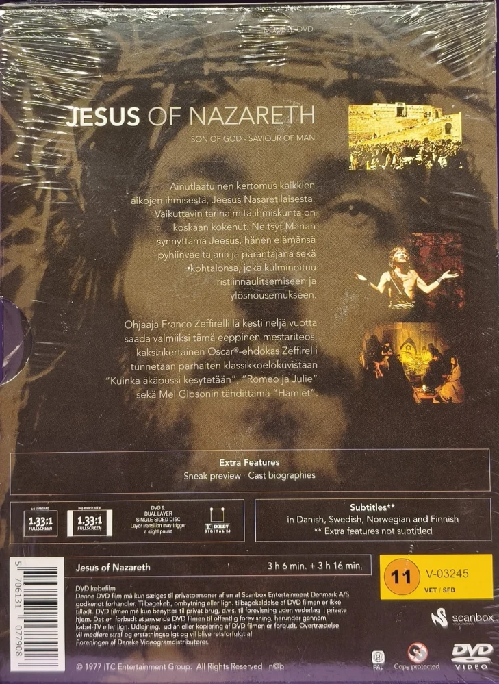 UUSI (2 DVD) Jesus of Nazareth - Jeesus nasaretilainen (1977