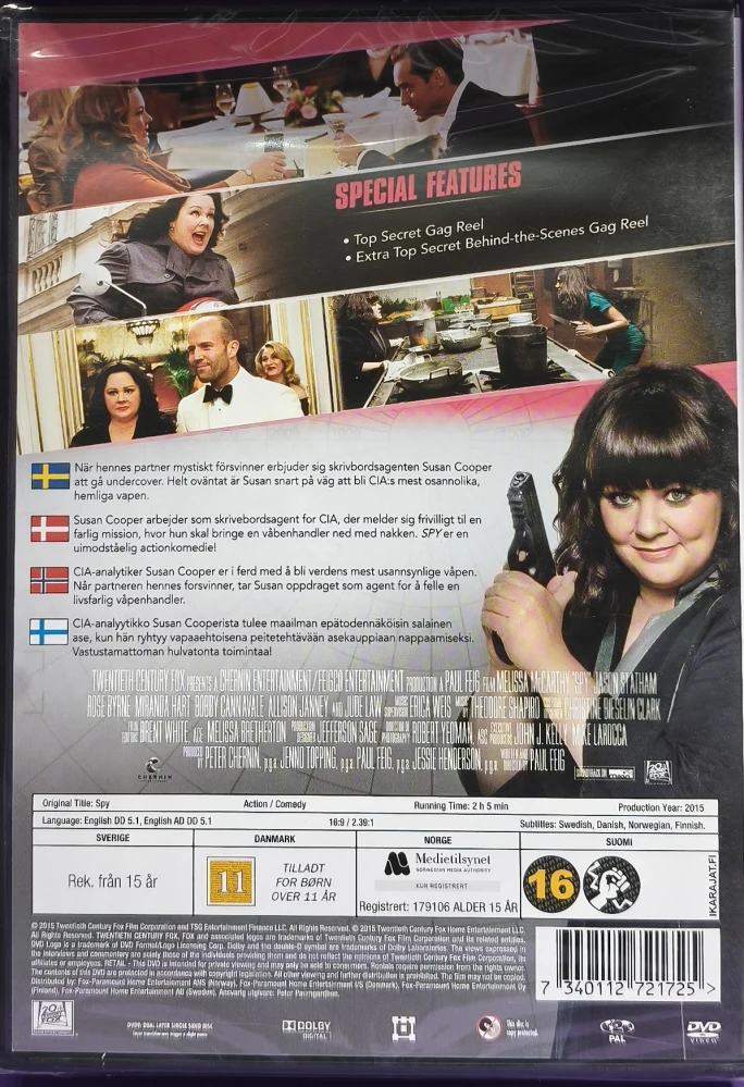 UUSI (DVD) Spy – Vakoojan Asussa (2015) Jason Statham