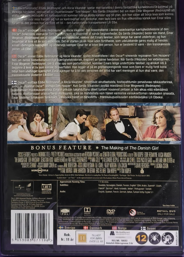 UUSI (DVD) Alicia Vikander: The Danish Gir (2015)
