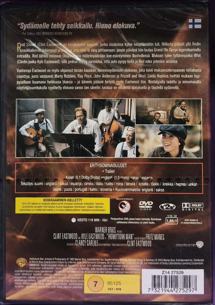 UUSI (DVD) Clint Eastwood: Honkytonk Man (1982)