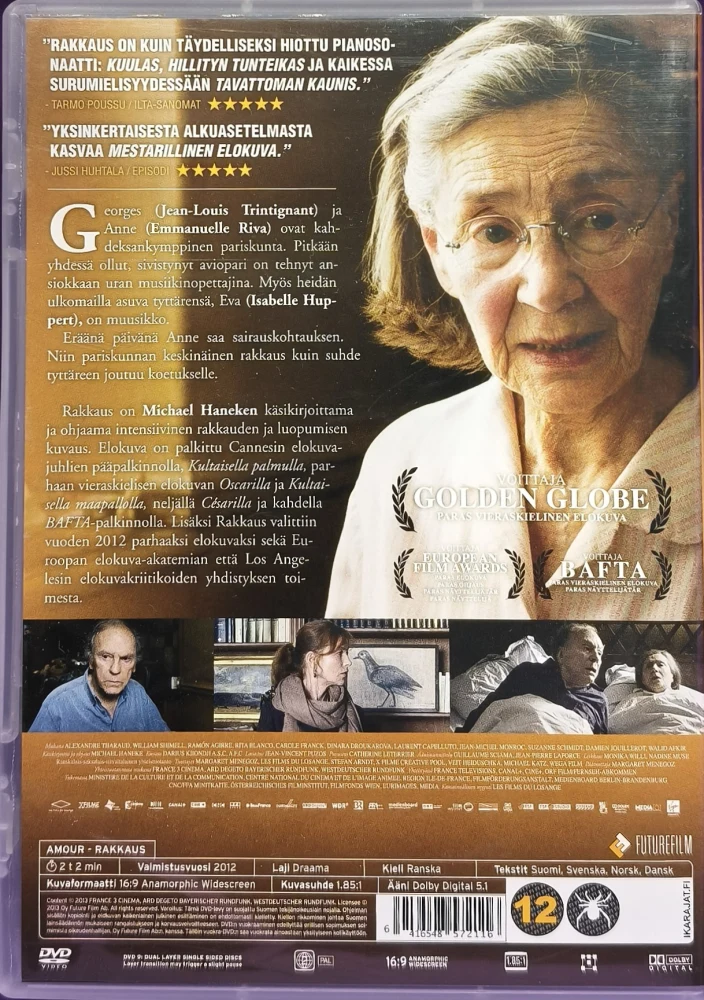 DVD) Michael Haneke: Rakkaus - Amour (2012)